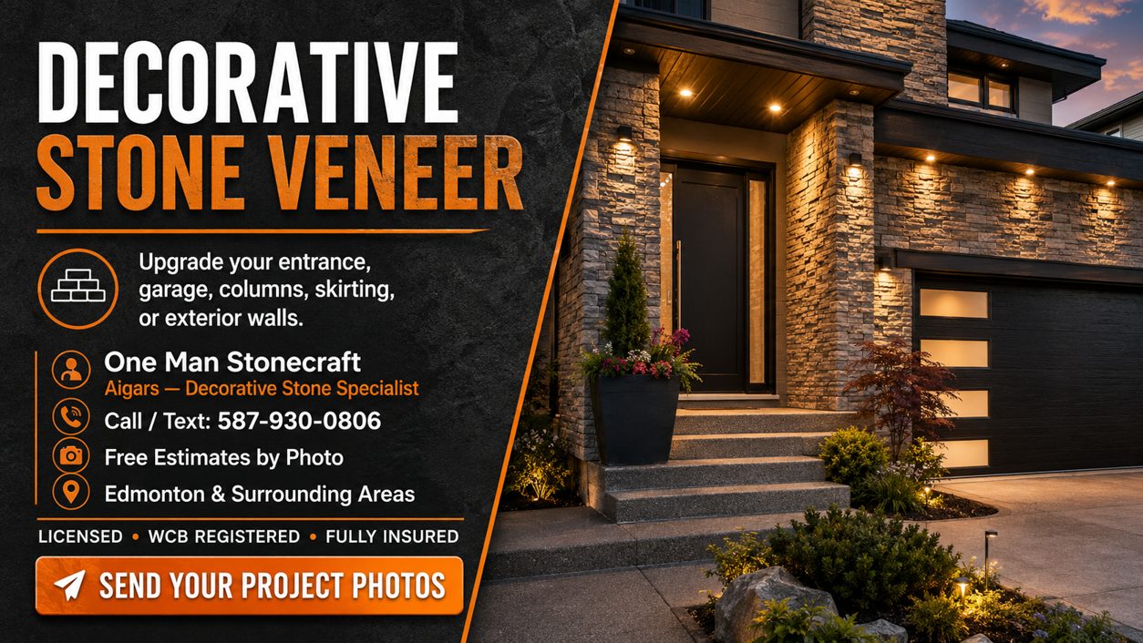 Decorative Stone Veneer Installation in Edmonton