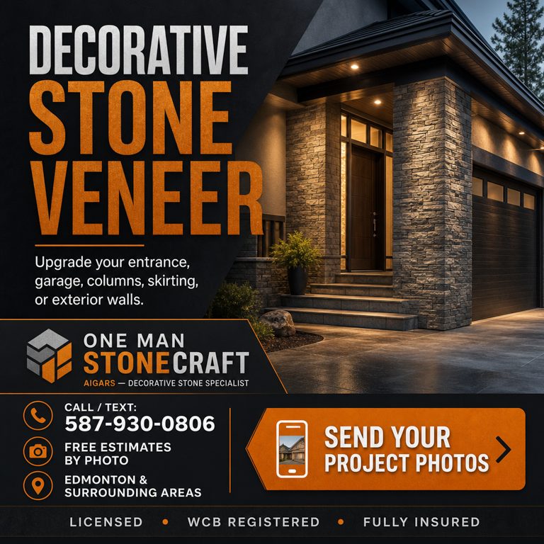 Decorative Stone Veneer for Entrances and Exterior Walls