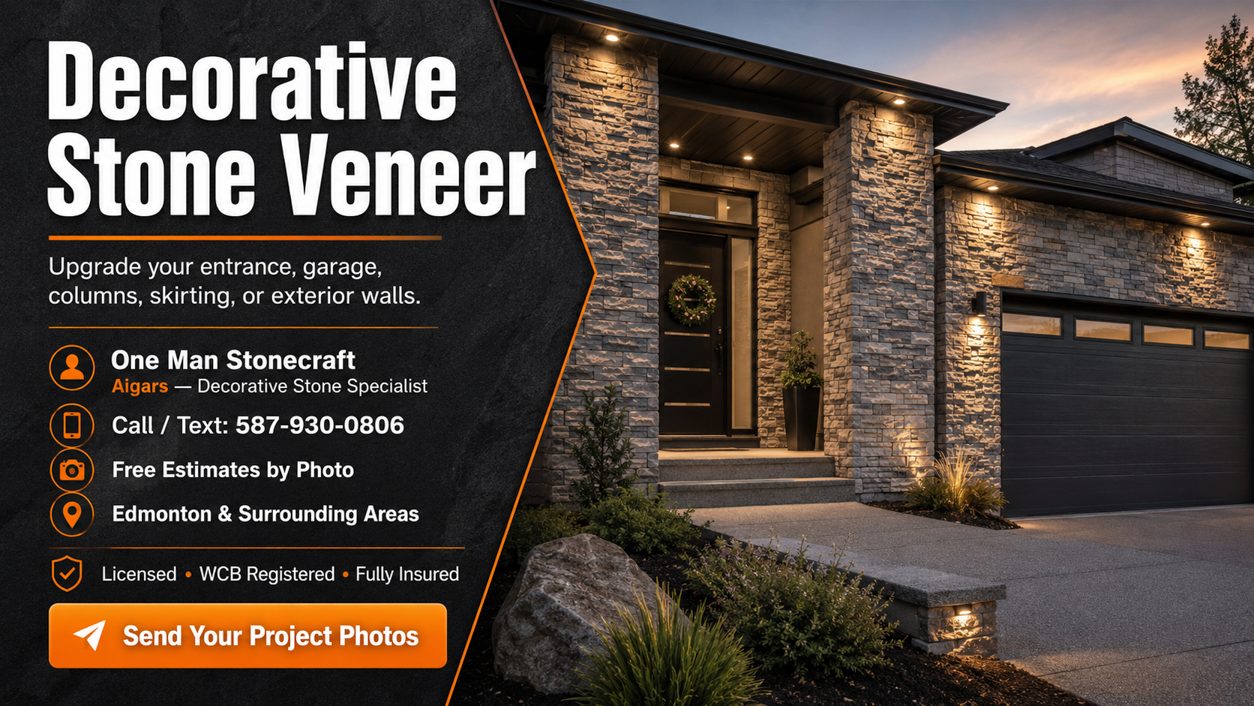 Decorative Stone Veneer Installation in Edmonton
