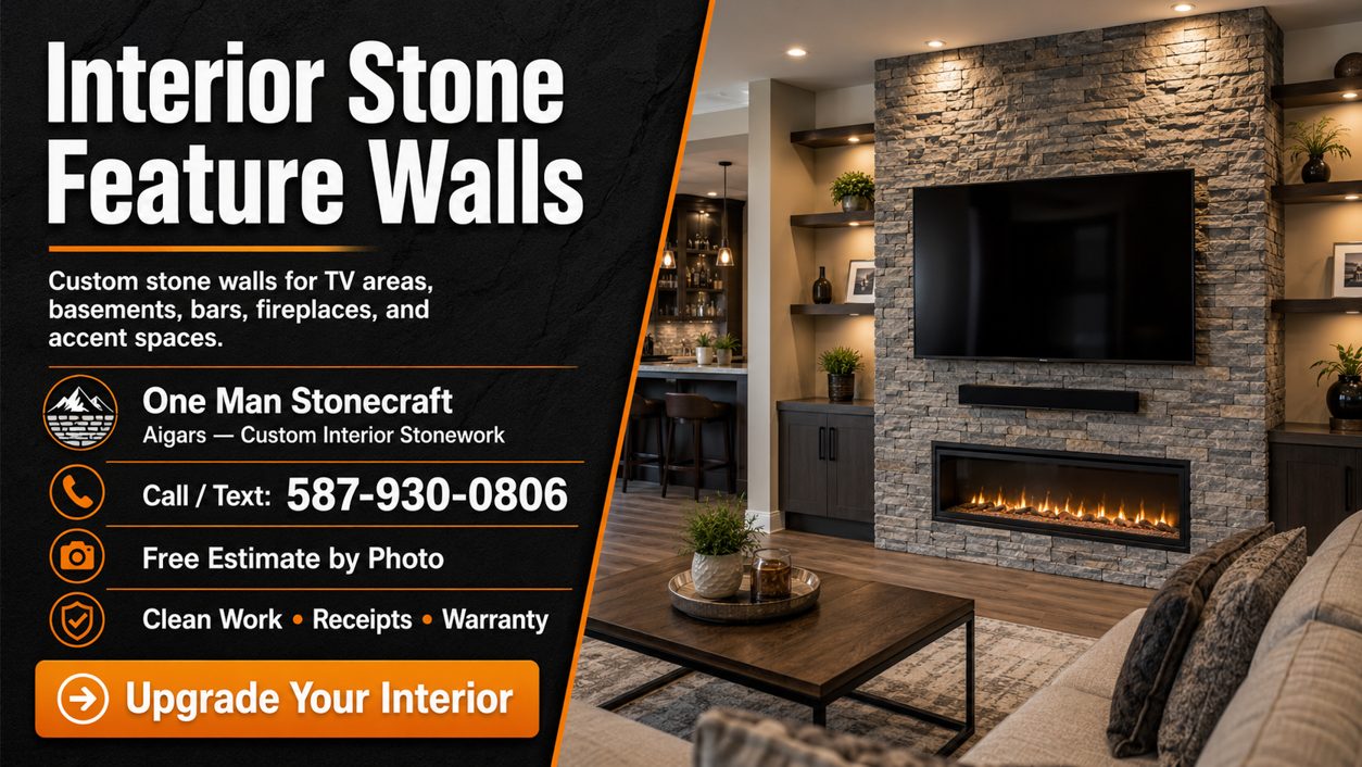 Interior Stone Feature Walls by One Man Stonecraft