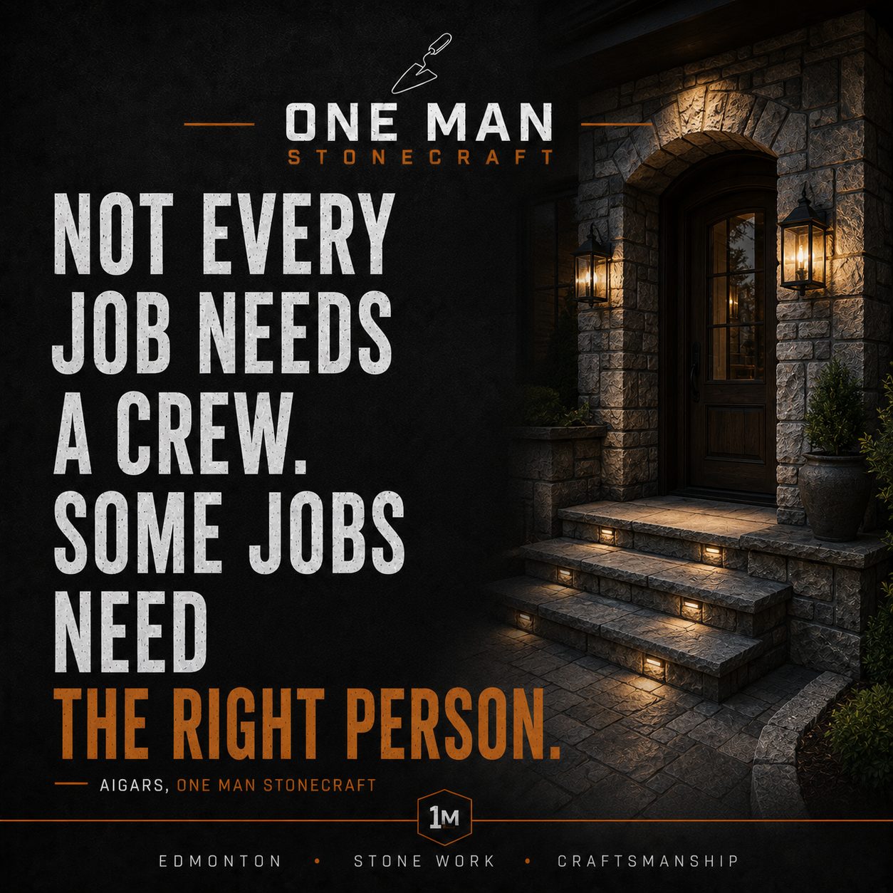 One Man Stonecraft - Expert Stone Steps and Entrance Work in Edmonton