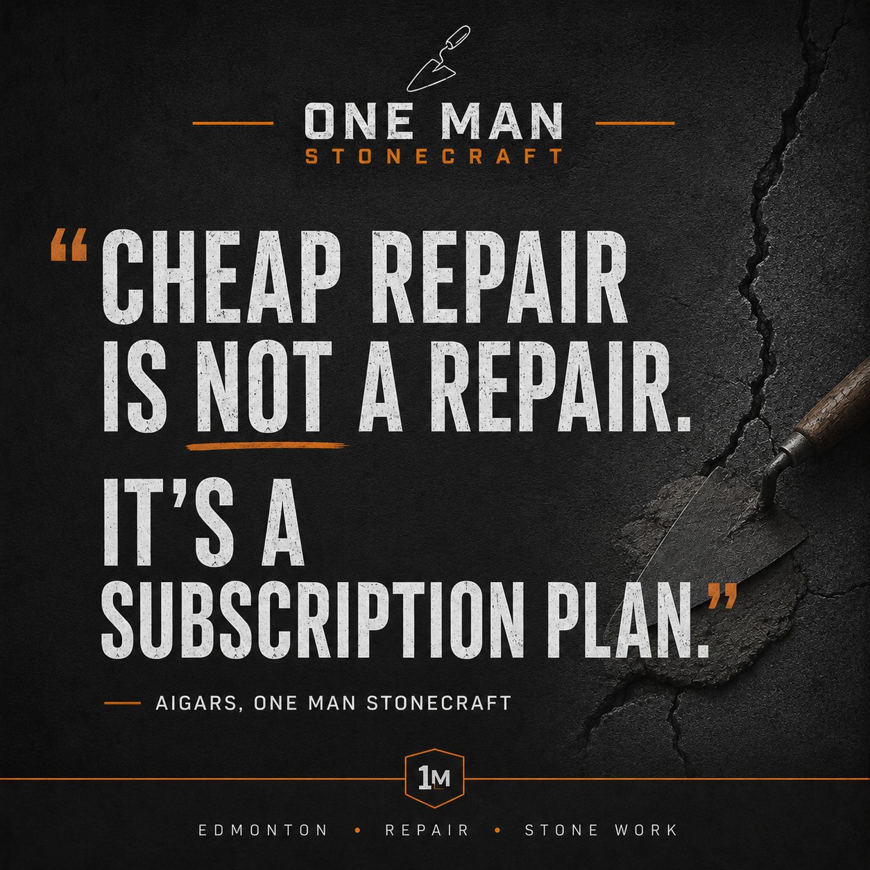 Quality Stone Repair by One Man Stonecraft
