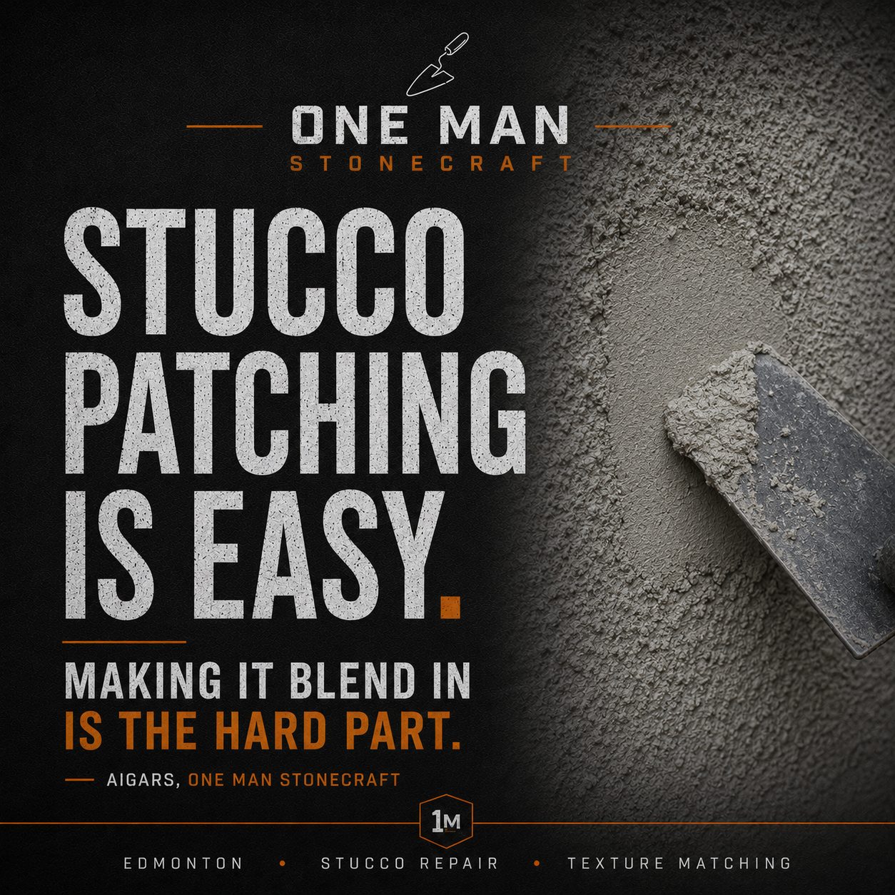 Stucco Patching and Texture Matching in Edmonton